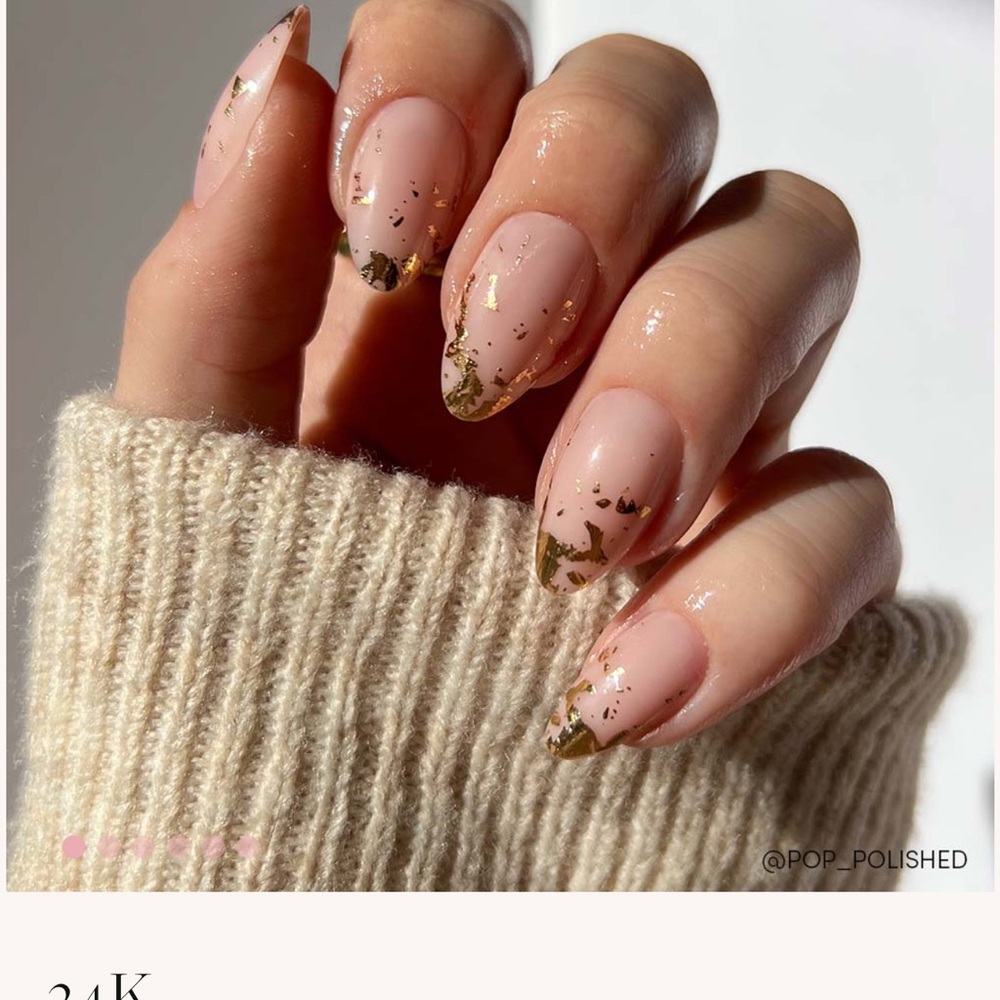 Glamnetic Gold Flake Press On Nails